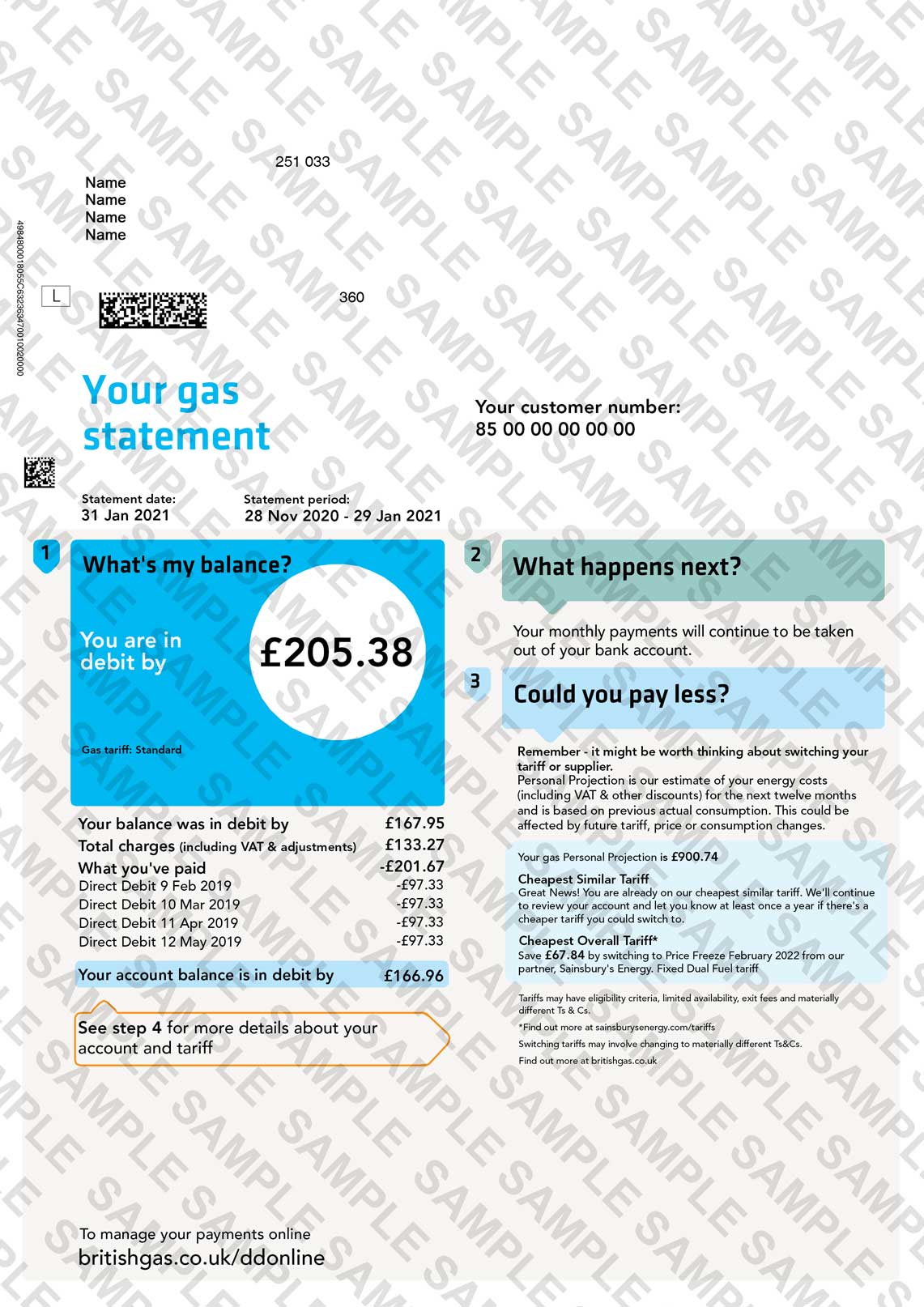 British Gas Utility Bill